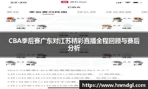 CBA季后赛广东对江苏精彩直播全程回顾与赛后分析